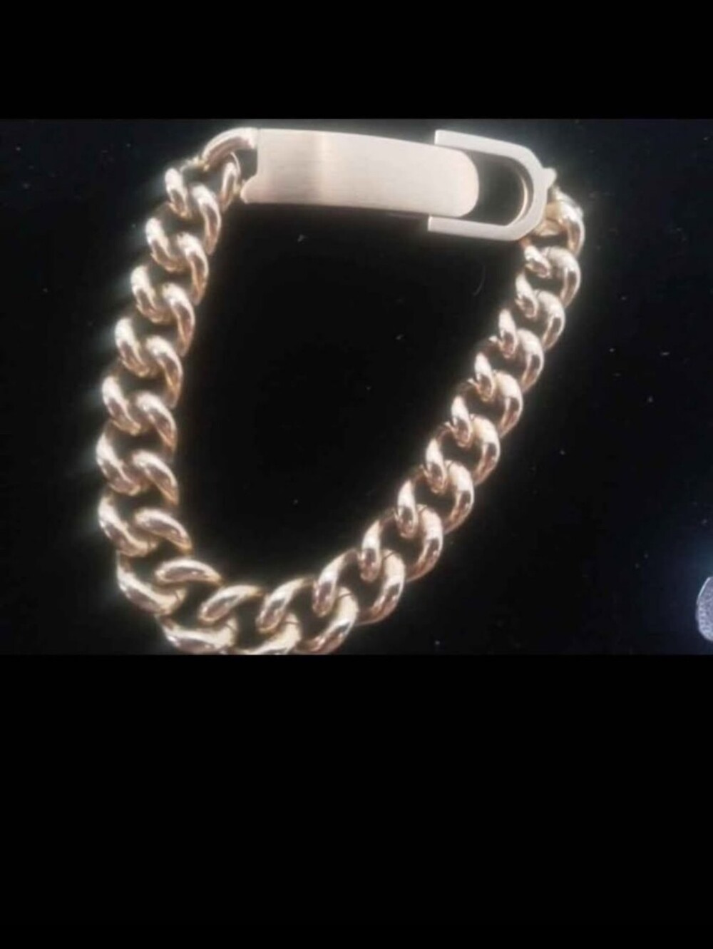 Men's Gold-Tone Cuban Link ID Bracelet